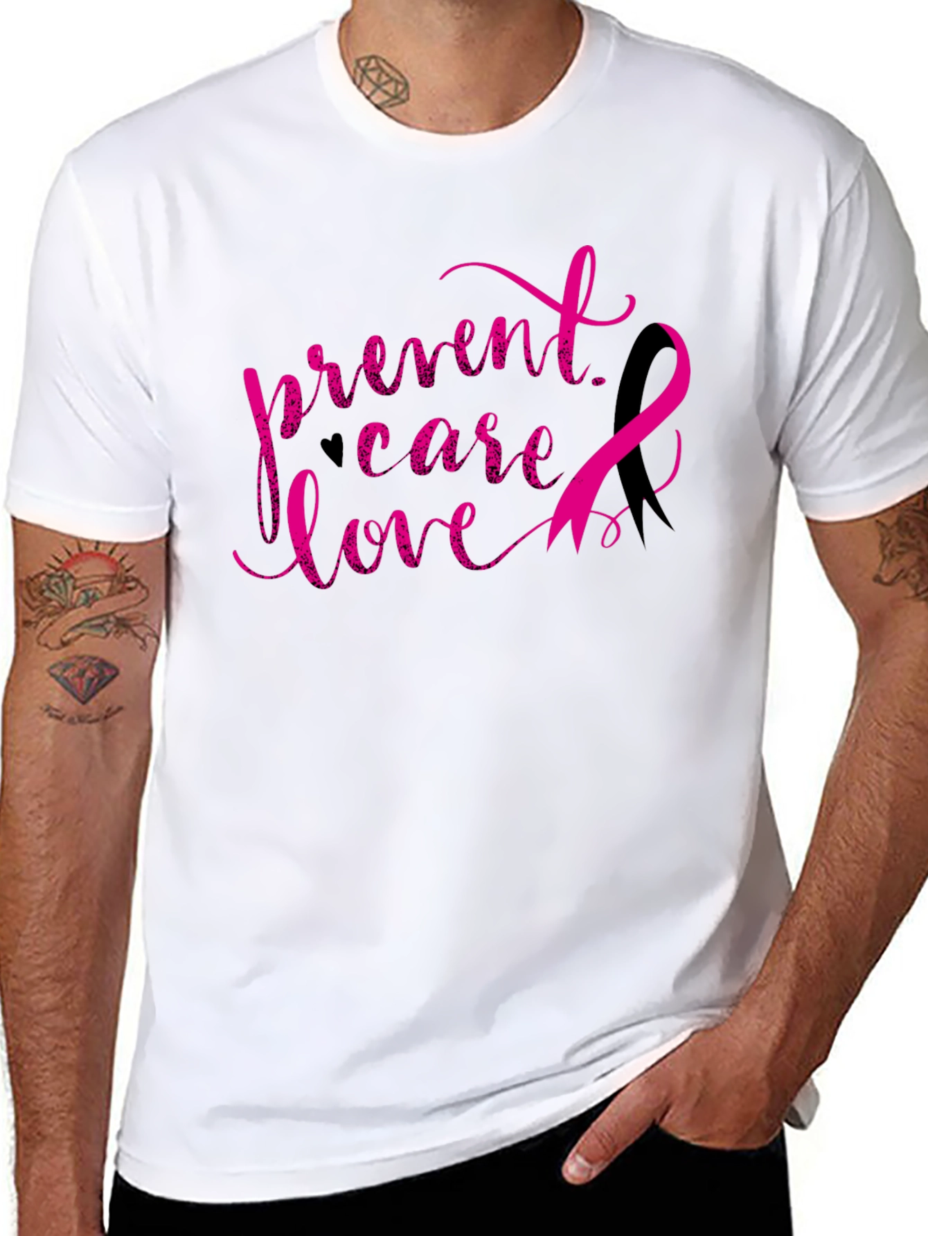 Breast Cancer Awareness T-Shirt - Prevent Care Love