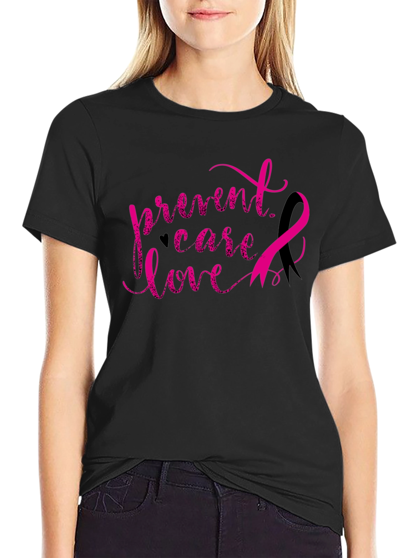 Breast Cancer Awareness T-Shirt - Prevent Care Love