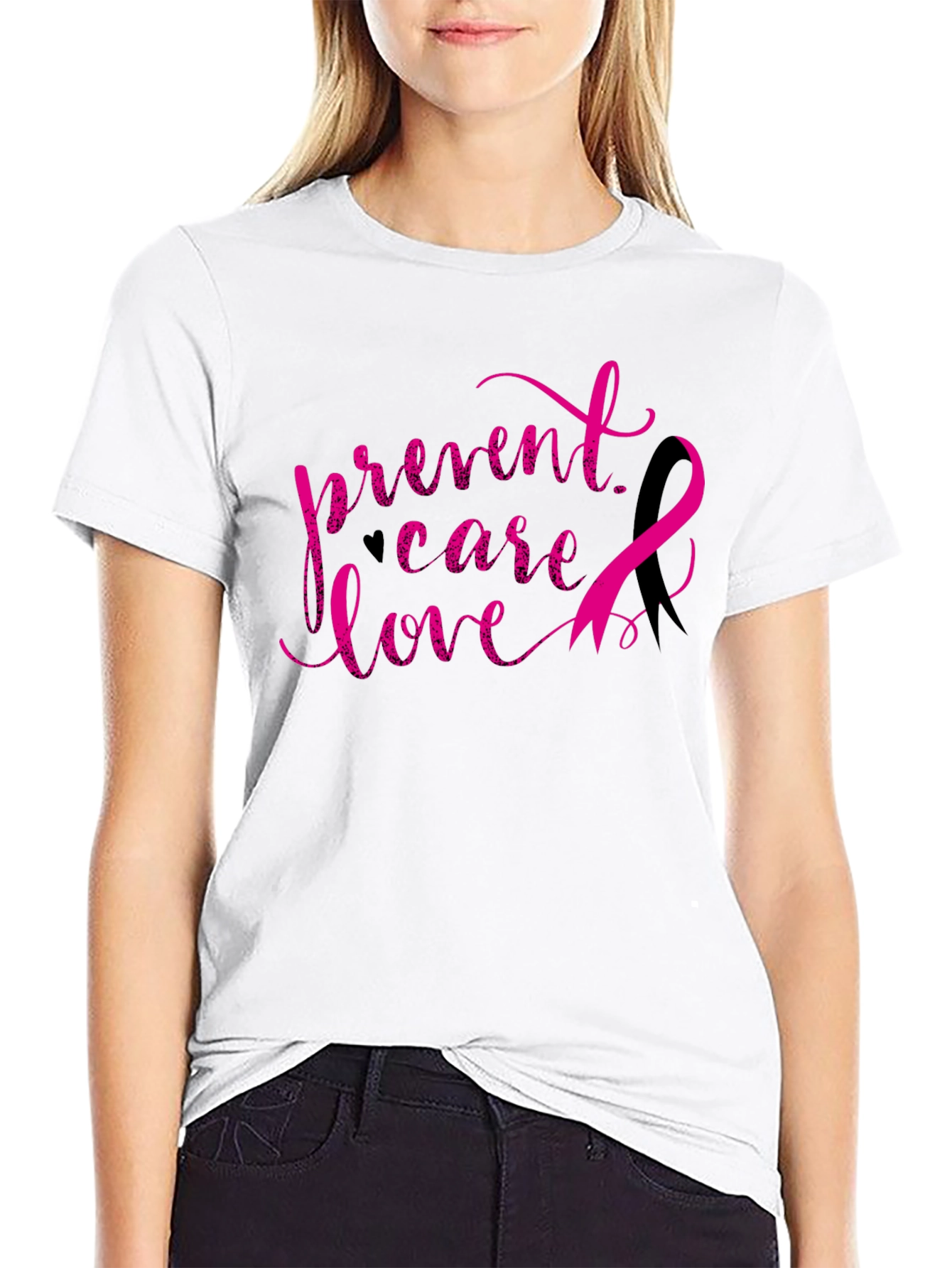 Breast Cancer Awareness T-Shirt - Prevent Care Love
