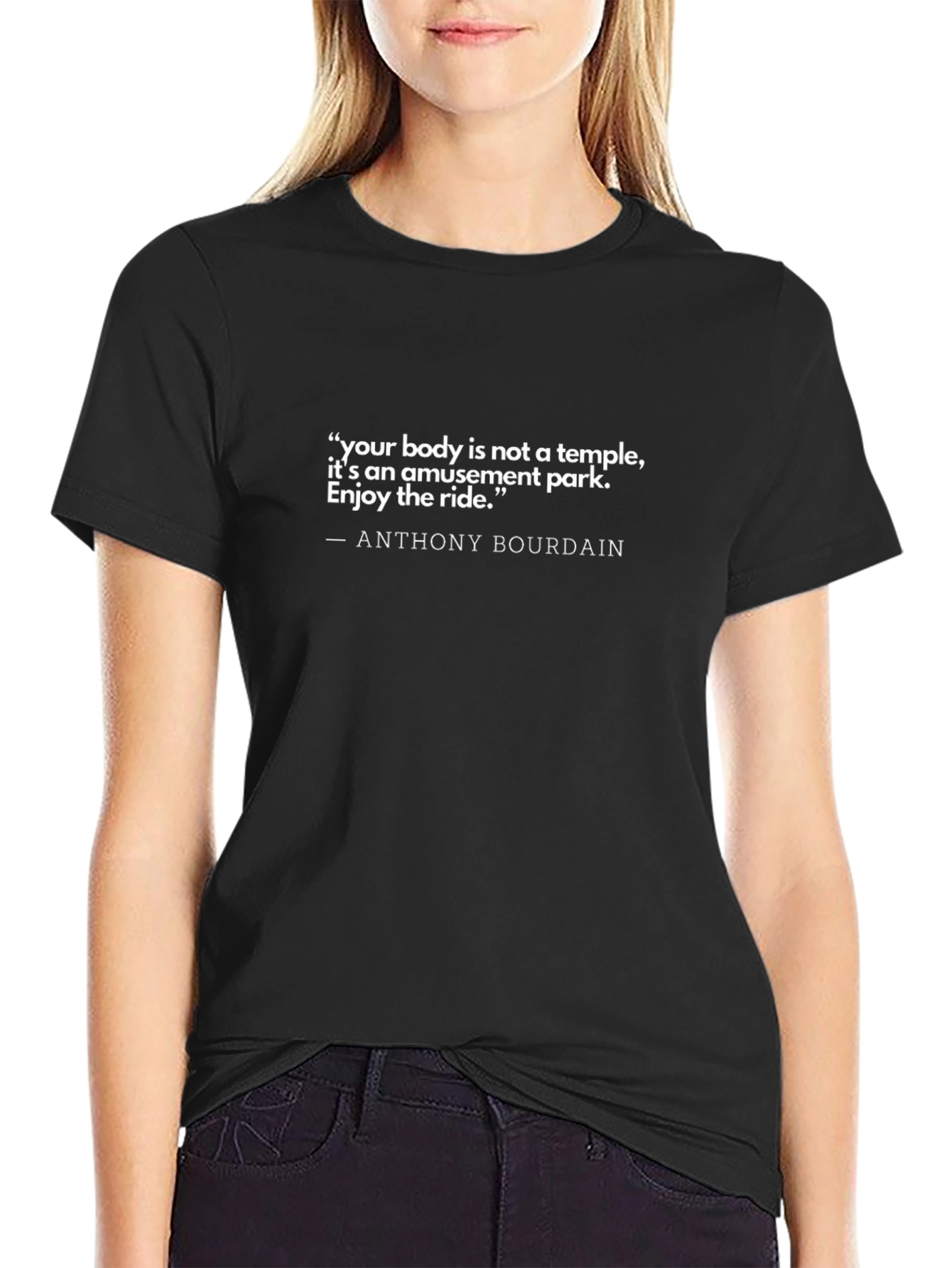 Anthony Bourdain T-Shirt - Enjoy the Ride Quote Tee