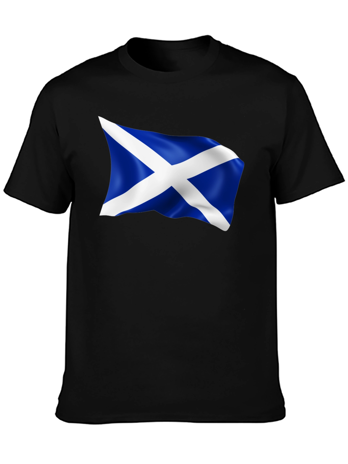 Scotland Flag Graphic Tee - Mens Black T-Shirt