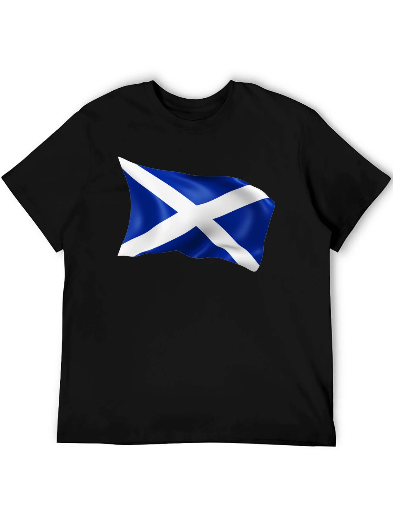 Scotland Flag Graphic Tee - Mens Black T-Shirt