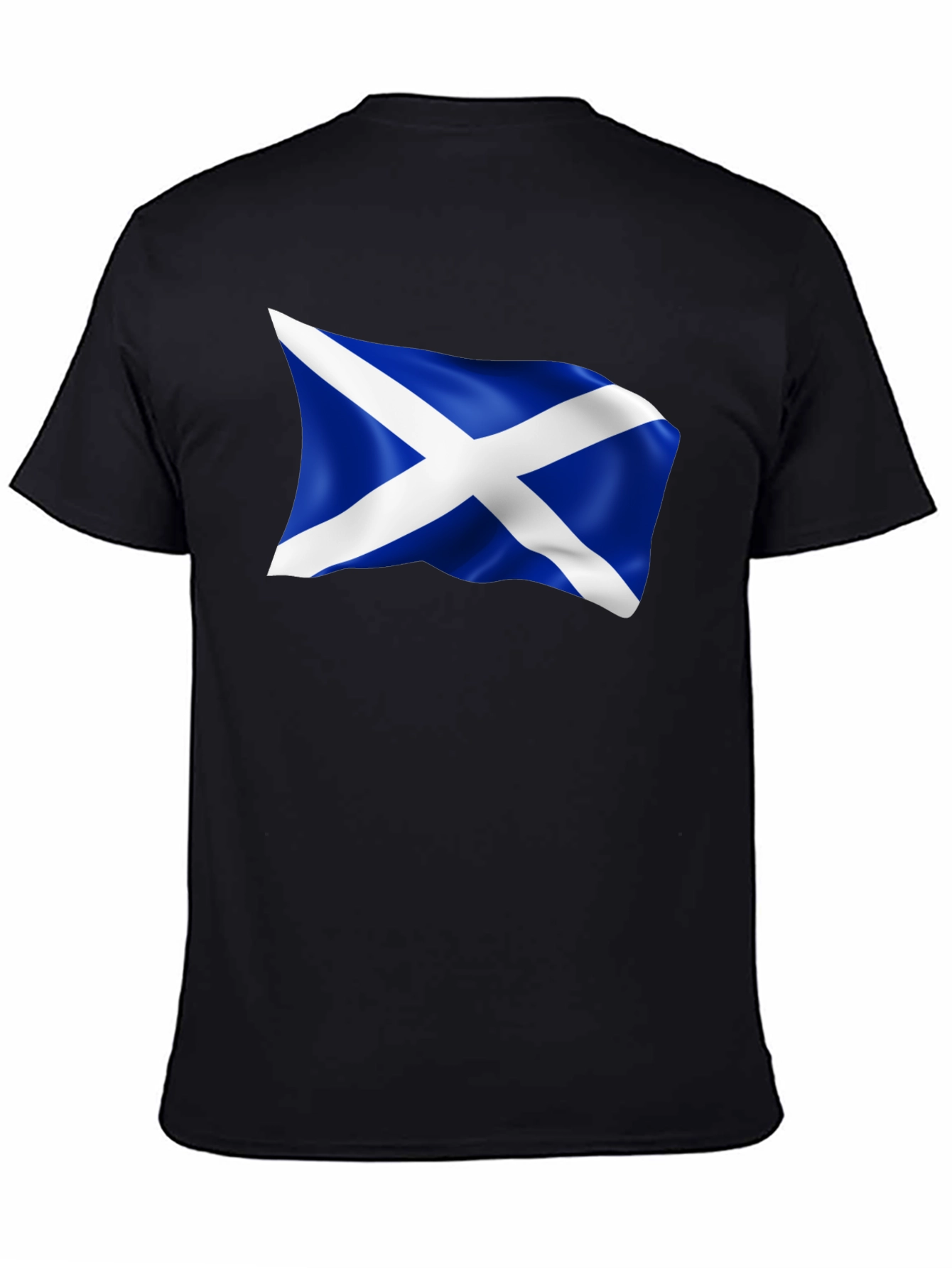 Scotland Flag Graphic Tee - Mens Black T-Shirt