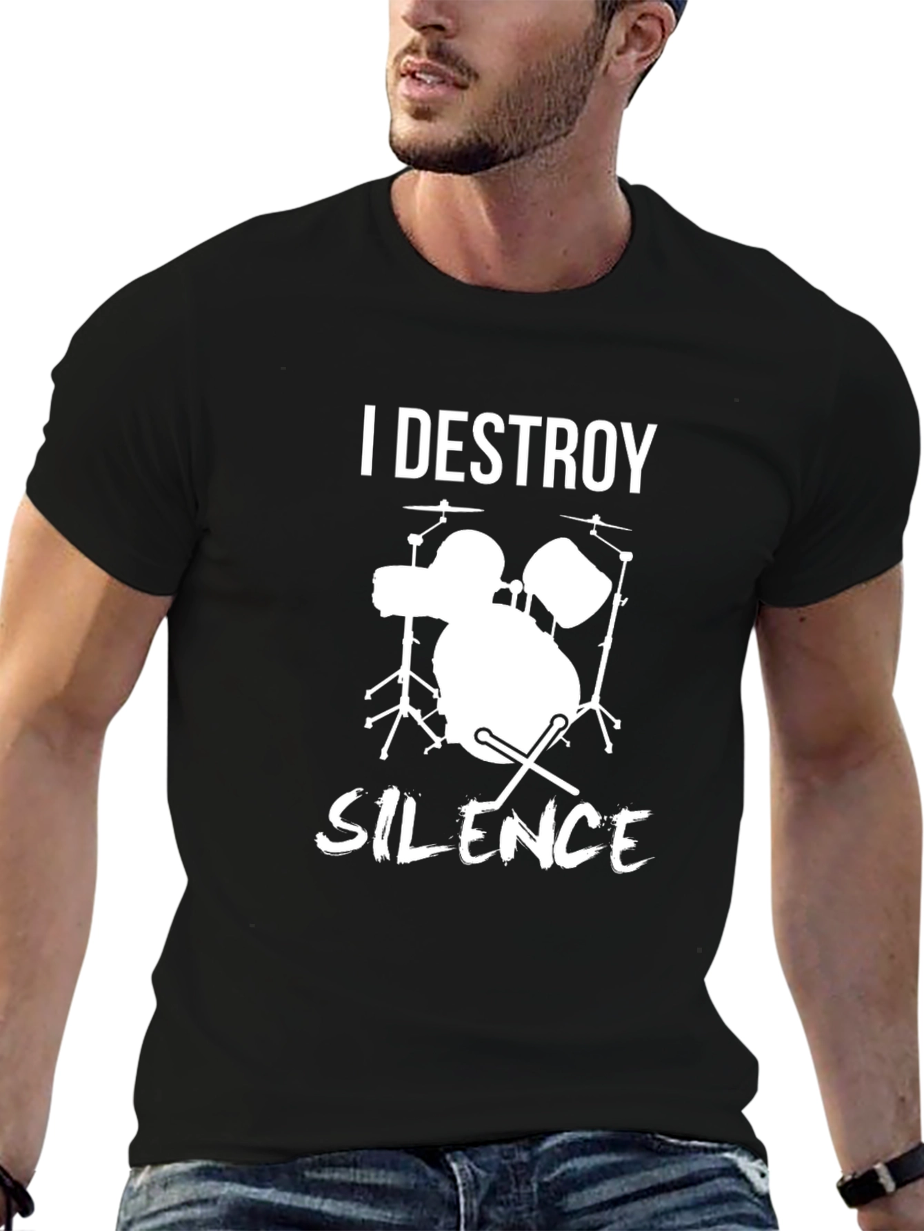 I Destroy Silence Drummer T-Shirt