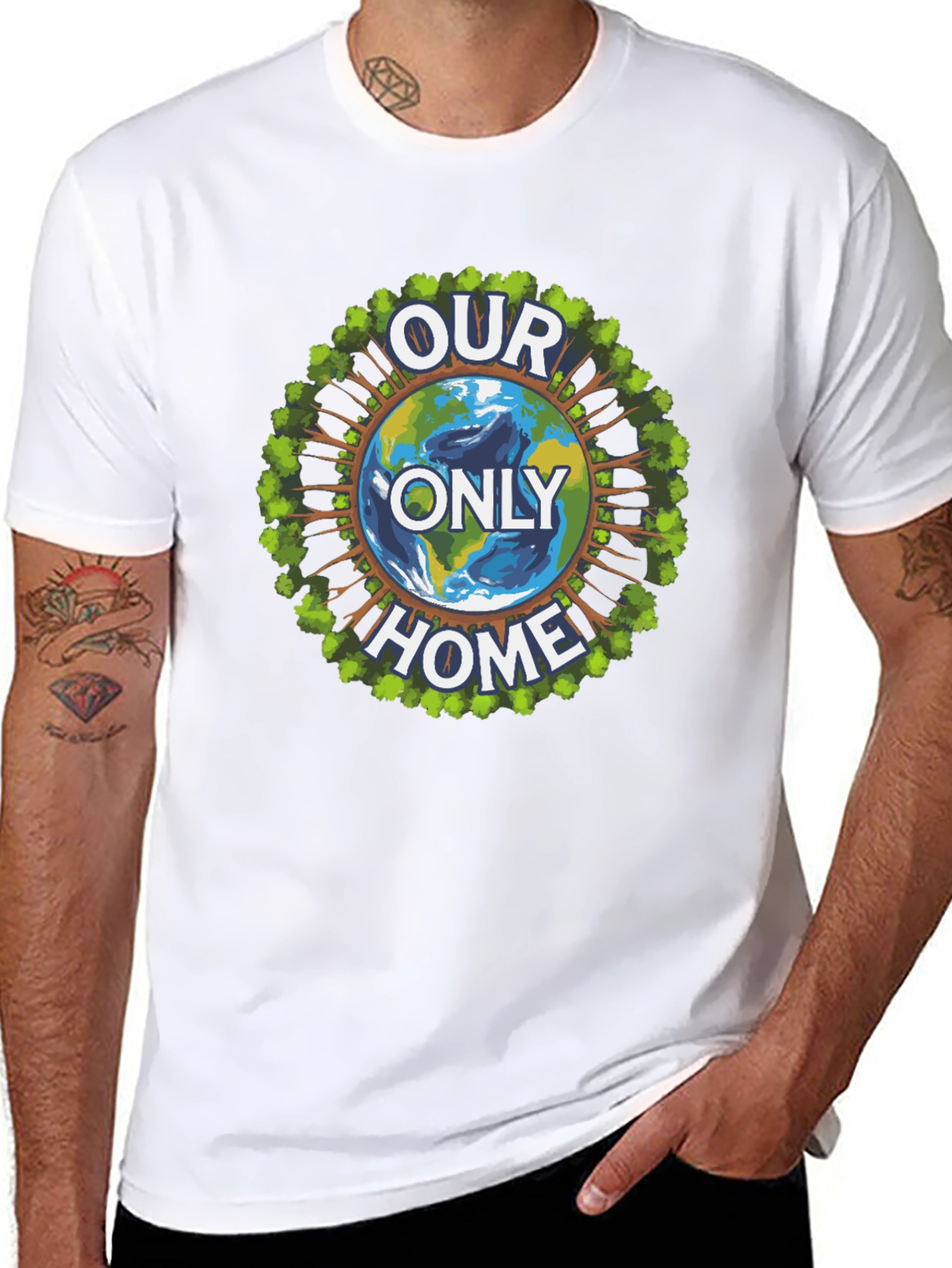 Eco-Friendly Our Only Home Graphic T-Shirt