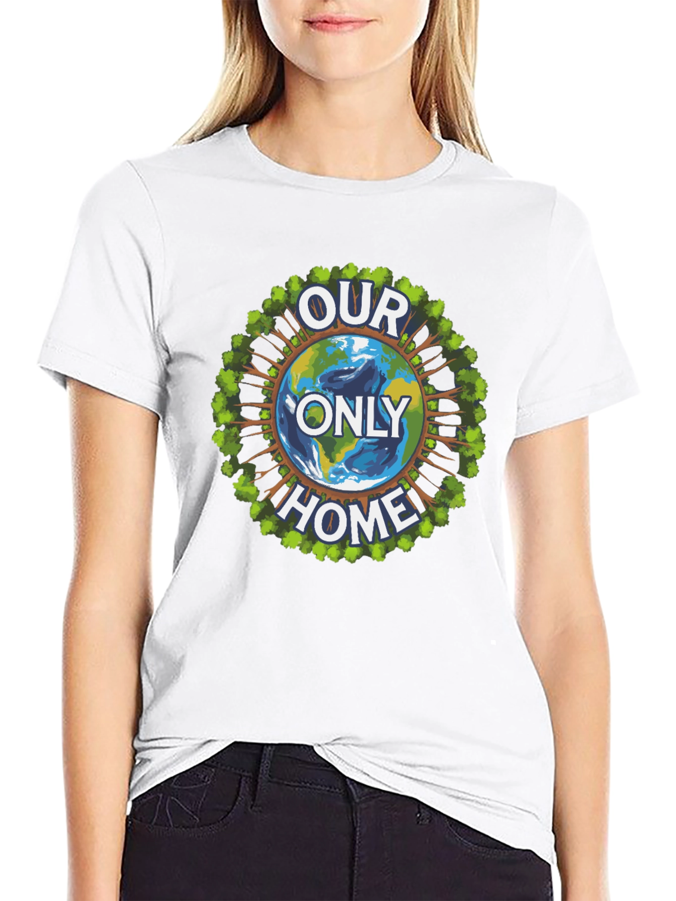 Eco-Friendly Our Only Home Graphic T-Shirt