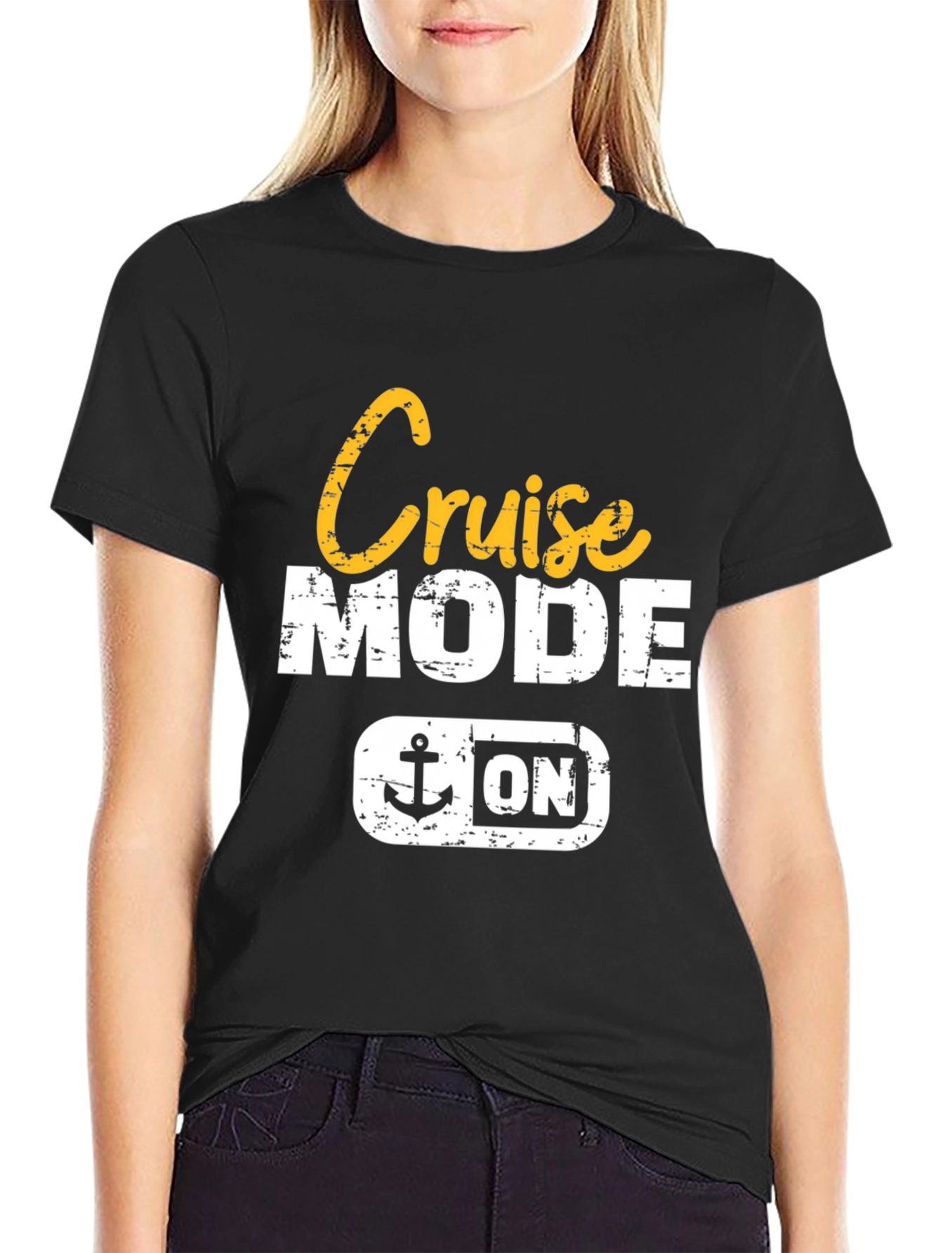 Cruise Mode On Black Graphic T-Shirt