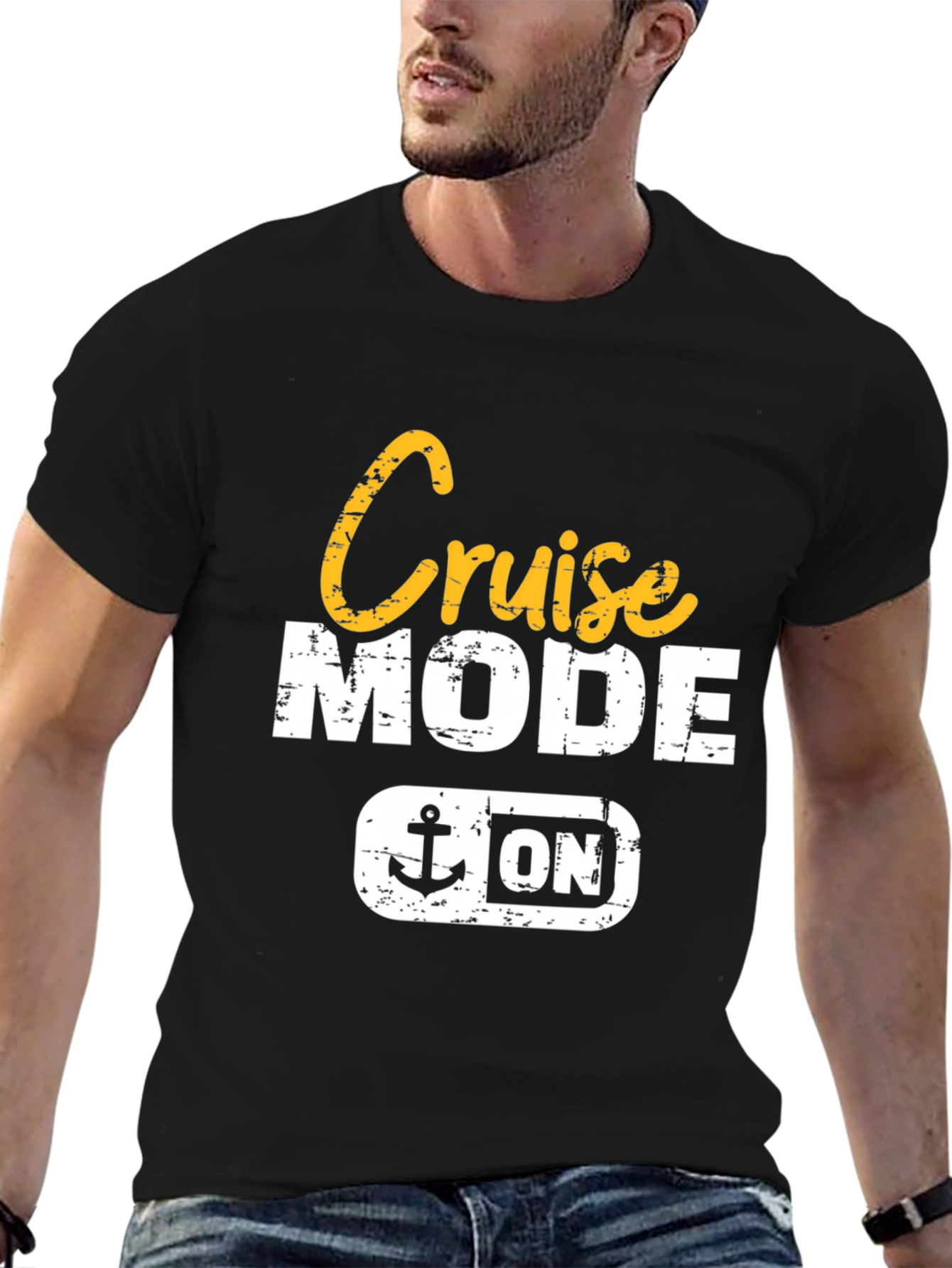 Cruise Mode On Black Graphic T-Shirt