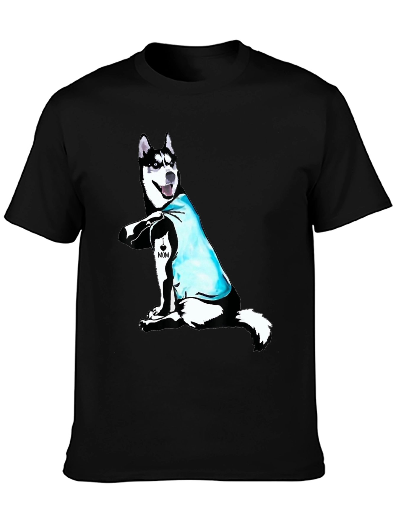 Husky Dog Mom Tattoo T-Shirt