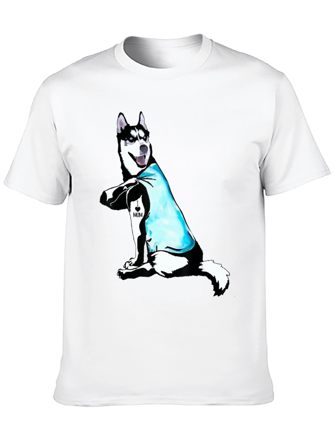 Husky Dog Mom Tattoo T-Shirt