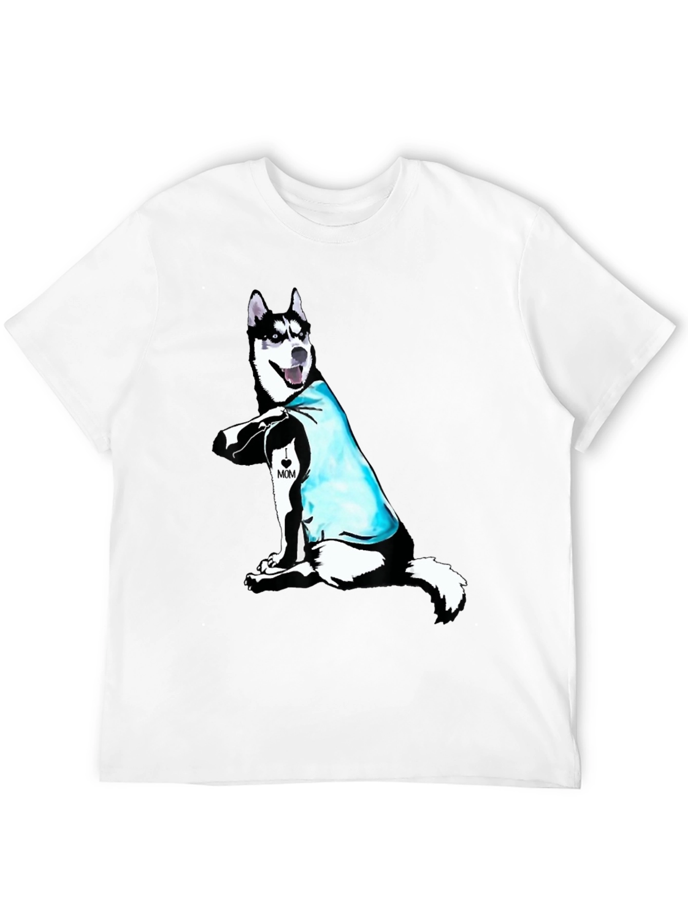 Husky Dog Mom Tattoo T-Shirt