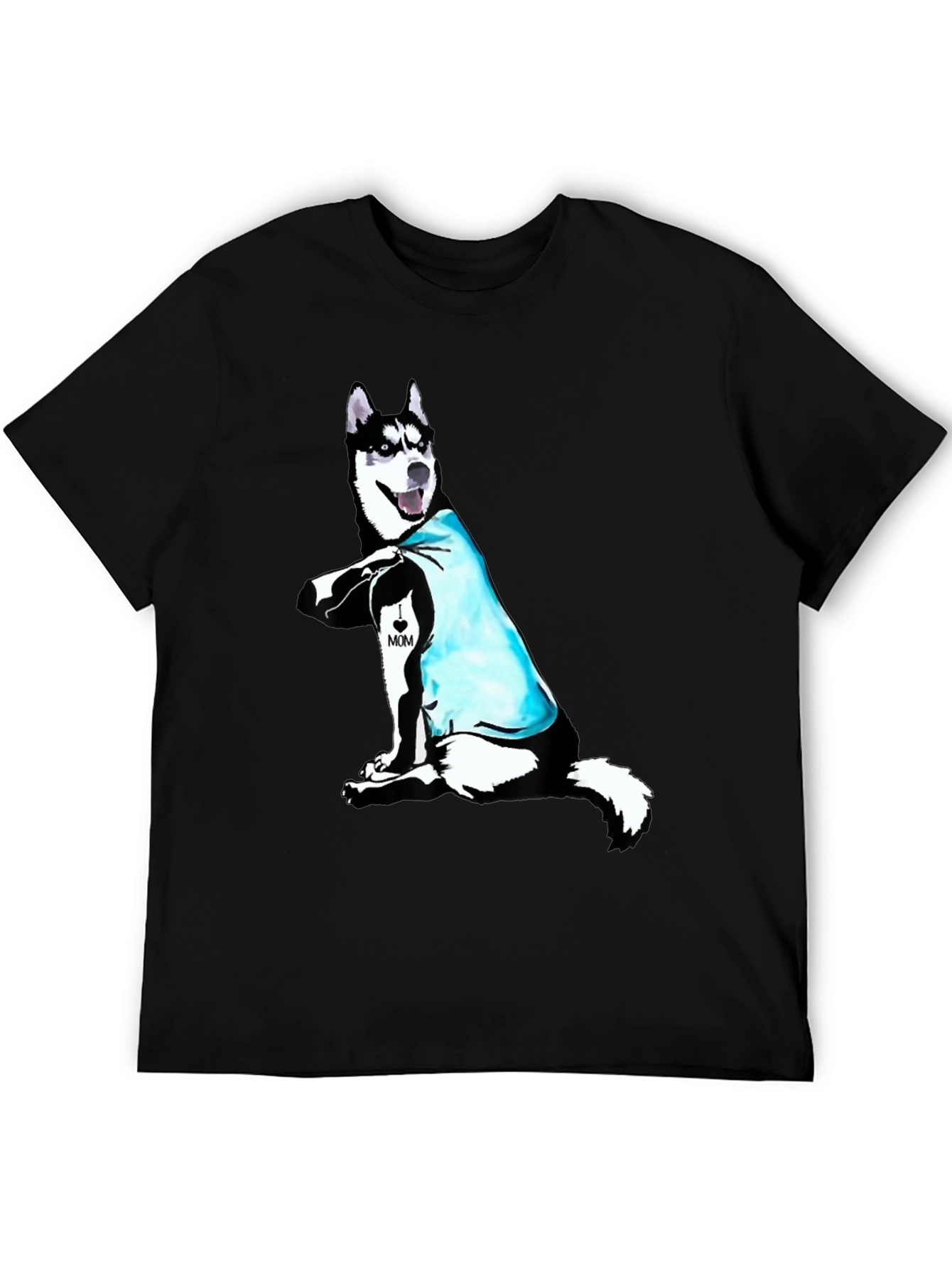 Husky Dog Mom Tattoo T-Shirt