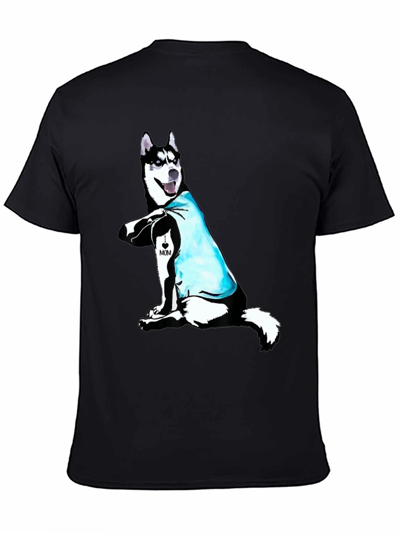 Husky Dog Mom Tattoo T-Shirt