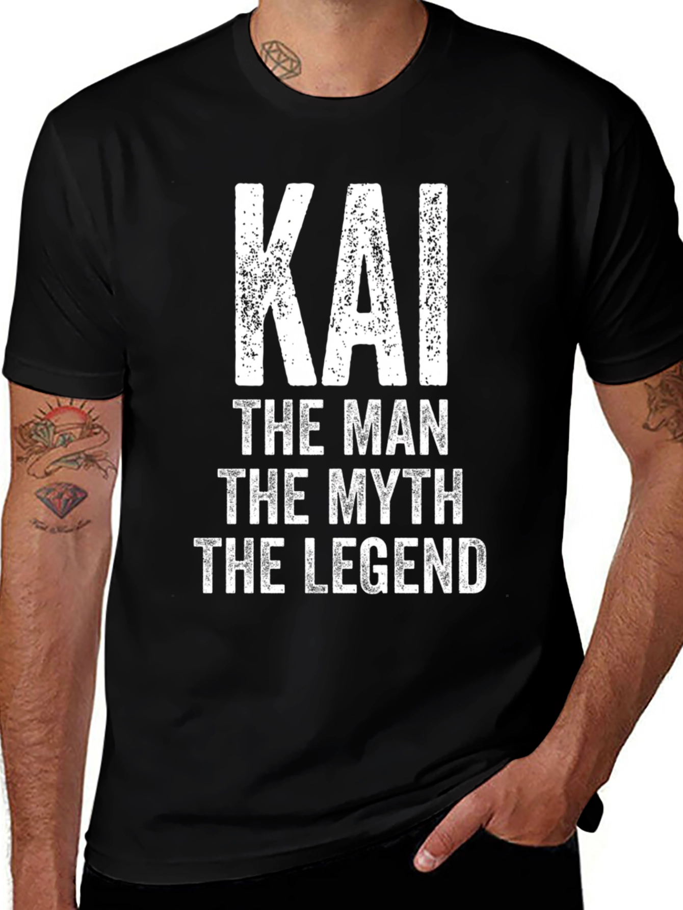 Kai The Man Myth Legend Black Graphic Tee