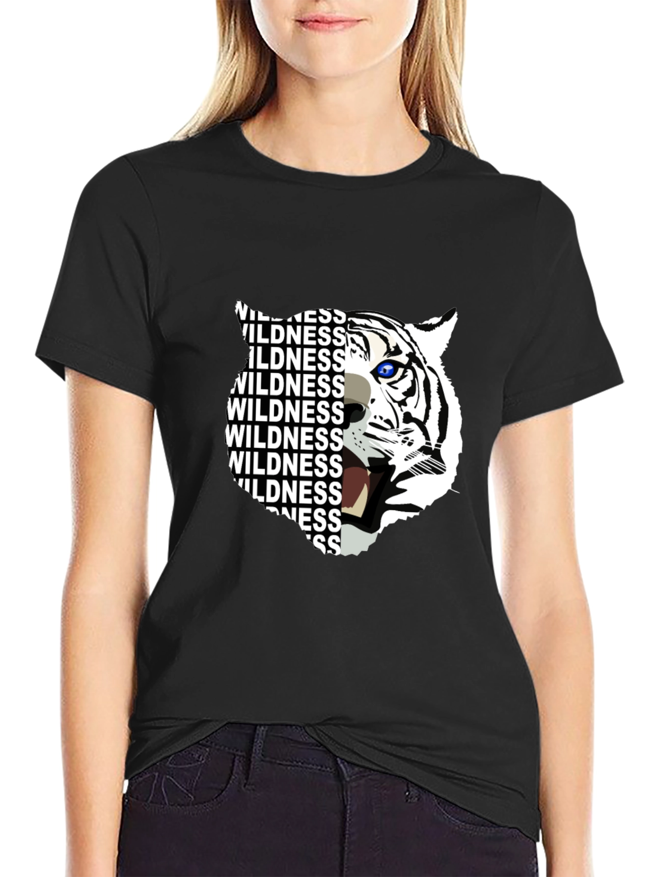 Wildness Tiger Graphic Print T-Shirt