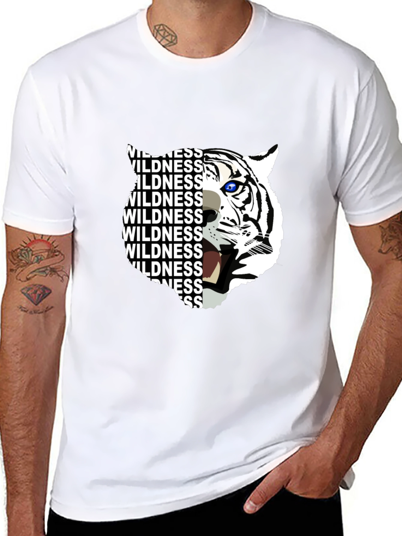 Wildness Tiger Graphic Print T-Shirt