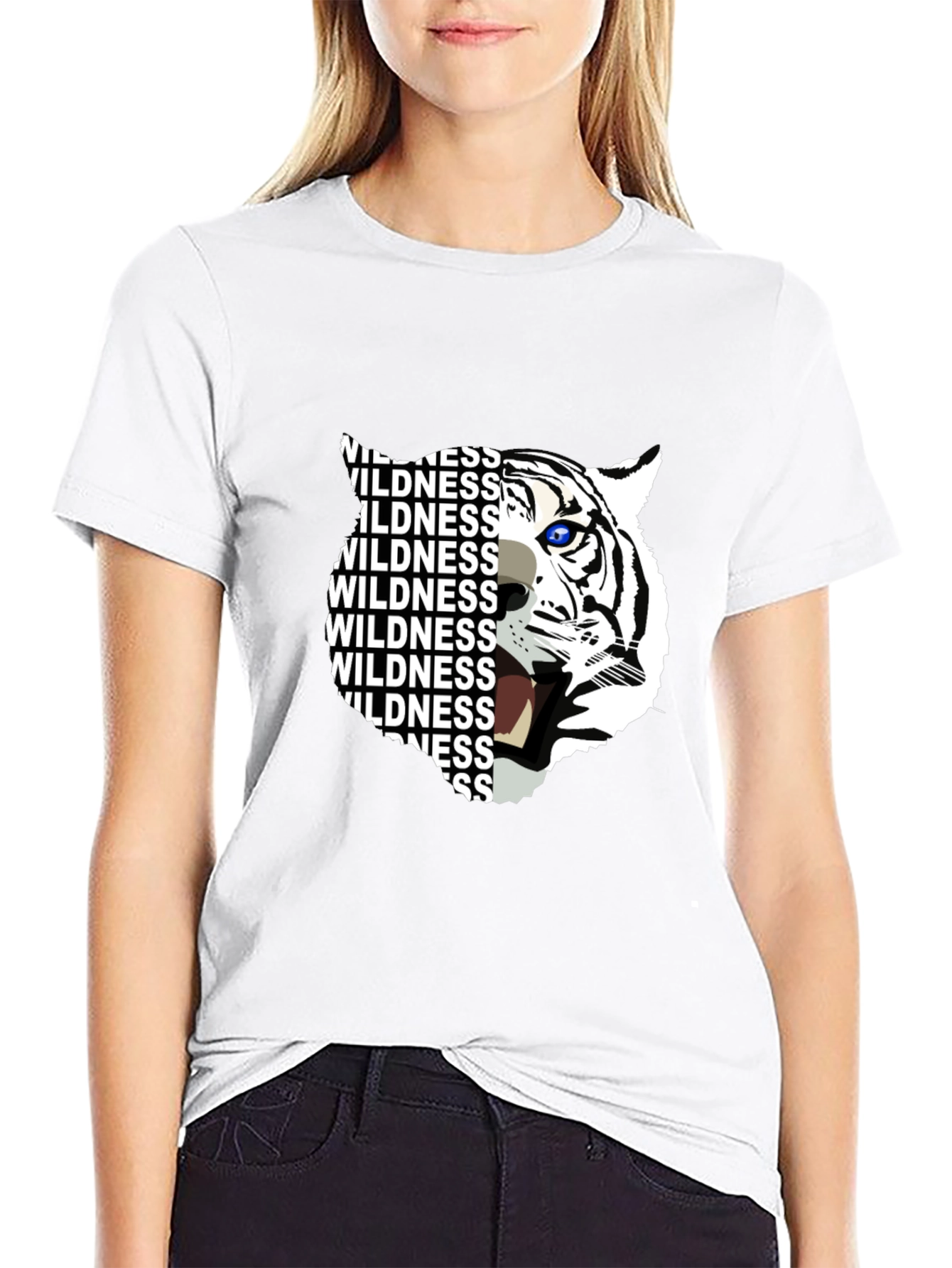 Wildness Tiger Graphic Print T-Shirt