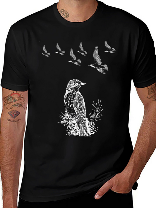 Bird Graphic T-Shirt - Nature Inspired Tee