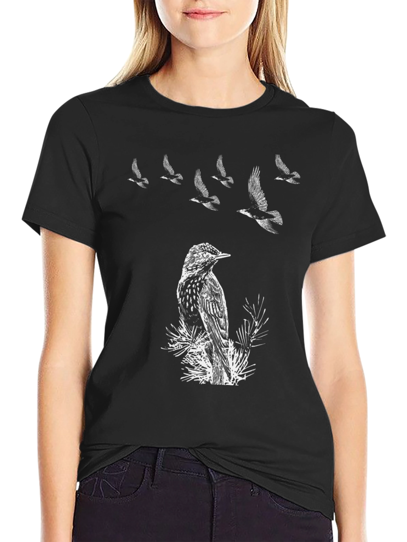 Bird Graphic T-Shirt - Nature Inspired Tee