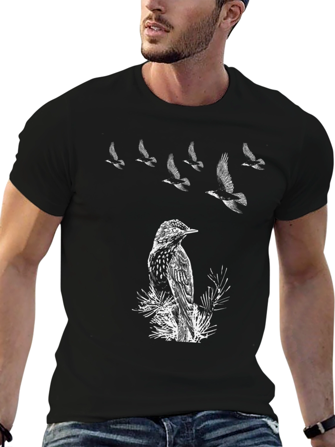 Bird Graphic T-Shirt - Nature Inspired Tee