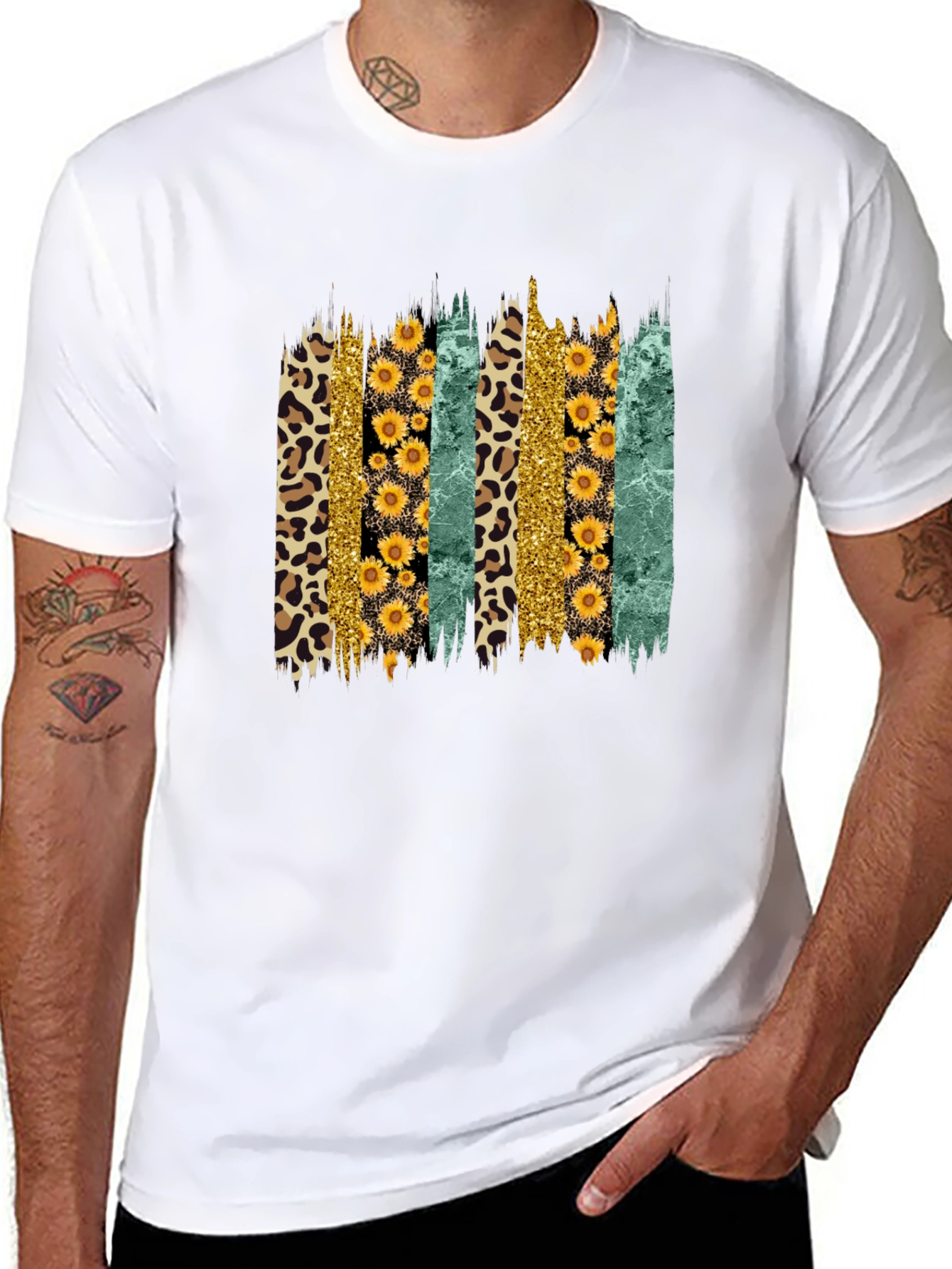 Sunflower Leopard Print Graphic Tee