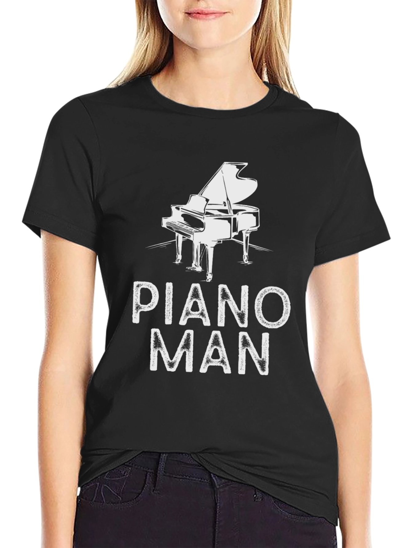 Piano Man Graphic Tee - Music Lover Shirt