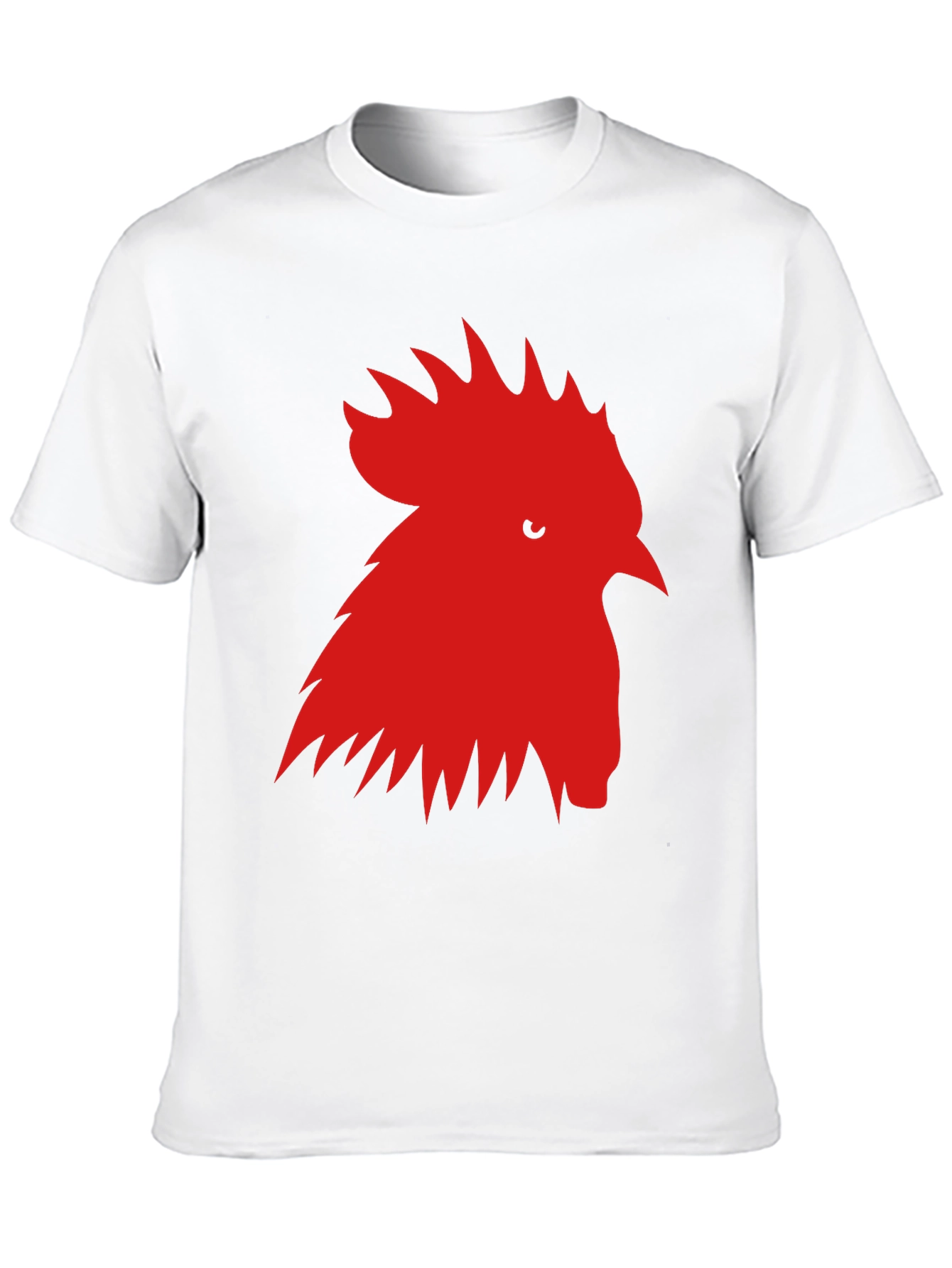 Rooster Graphic Tee - Black Cotton T-Shirt