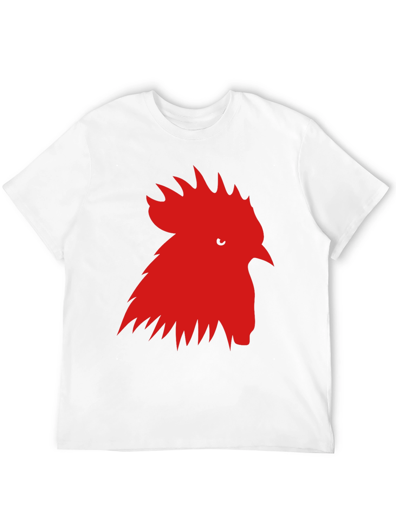 Rooster Graphic Tee - Black Cotton T-Shirt