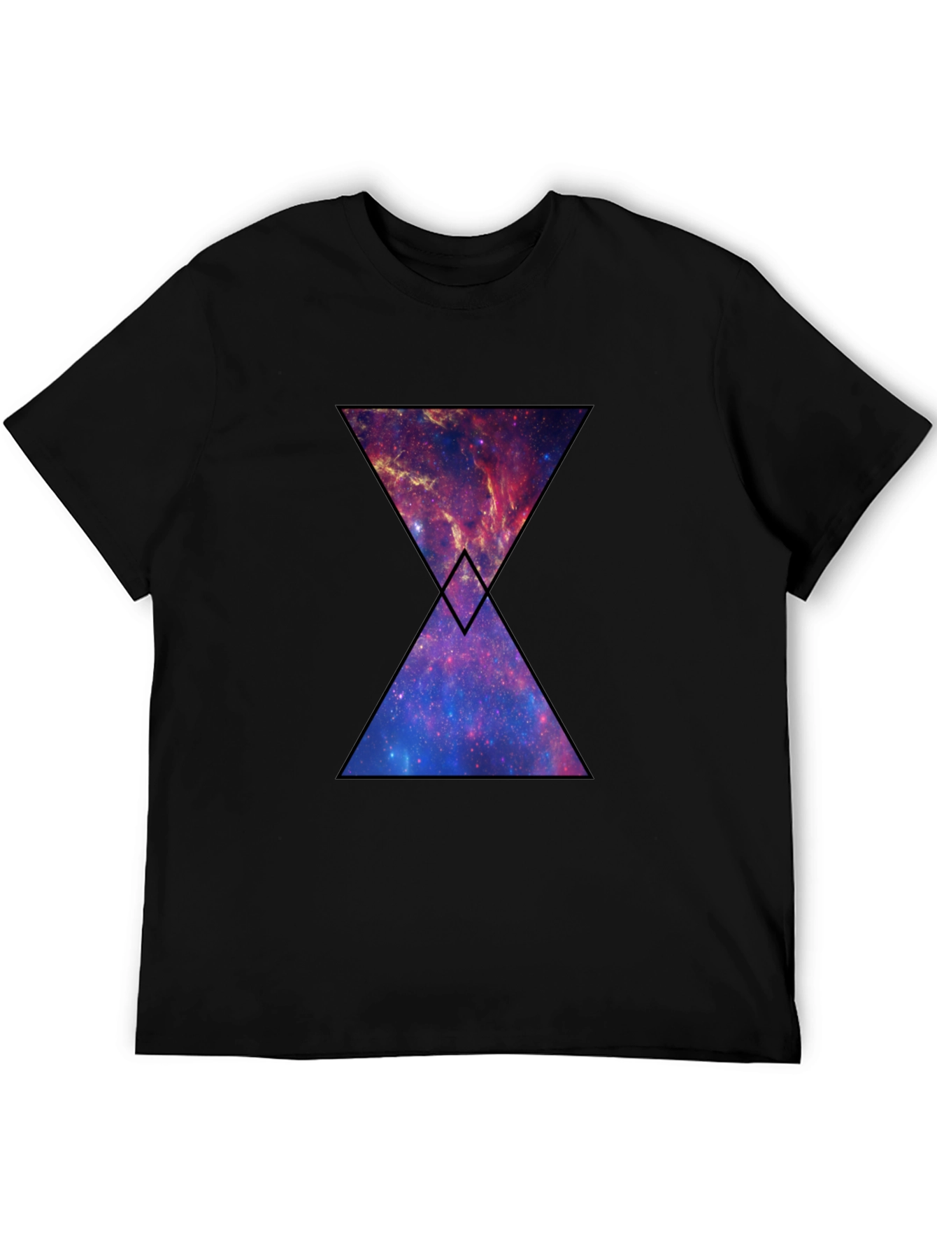 Galaxy Hourglass Graphic T-Shirt - Black