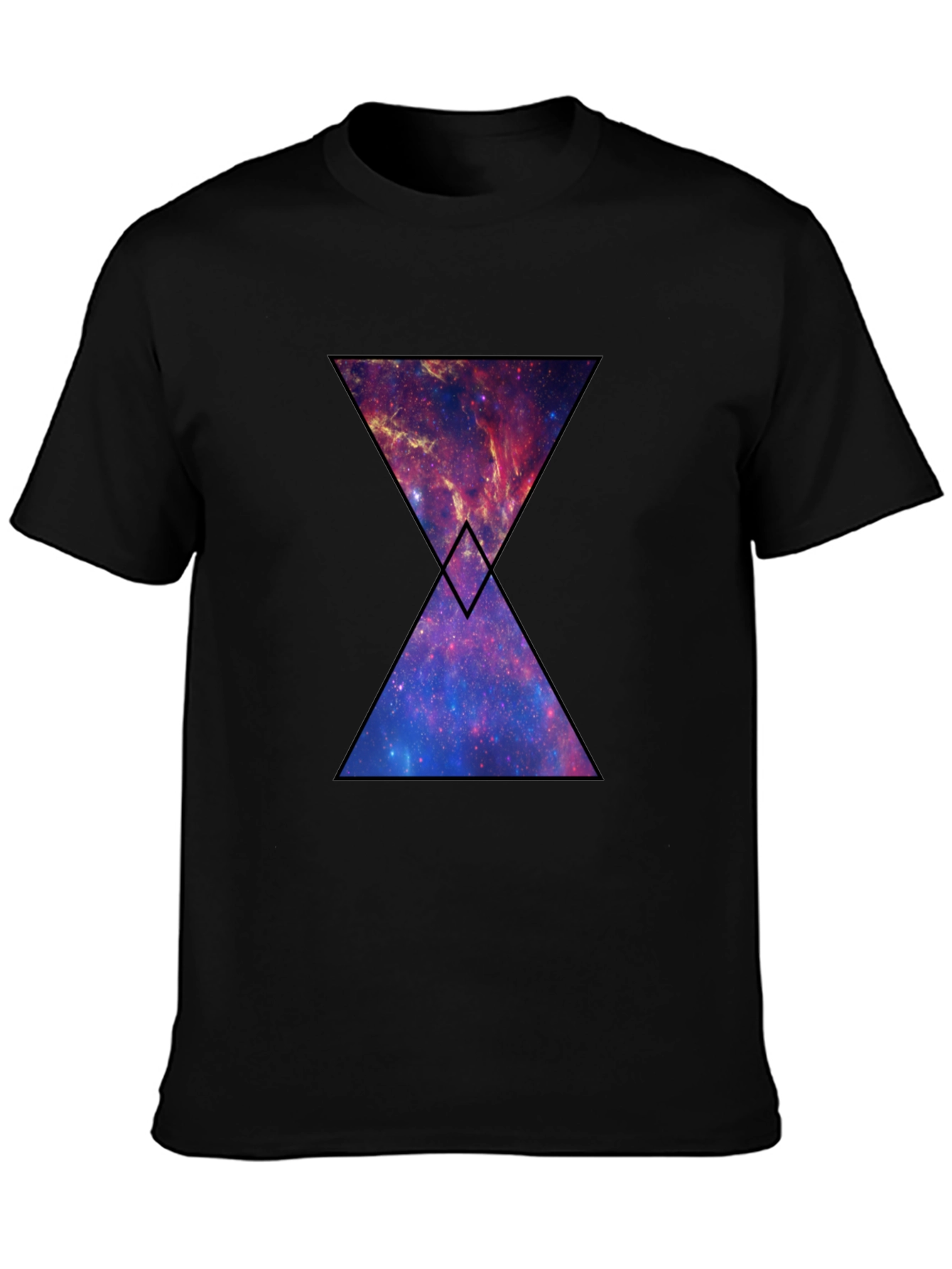 Galaxy Hourglass Graphic T-Shirt - Black