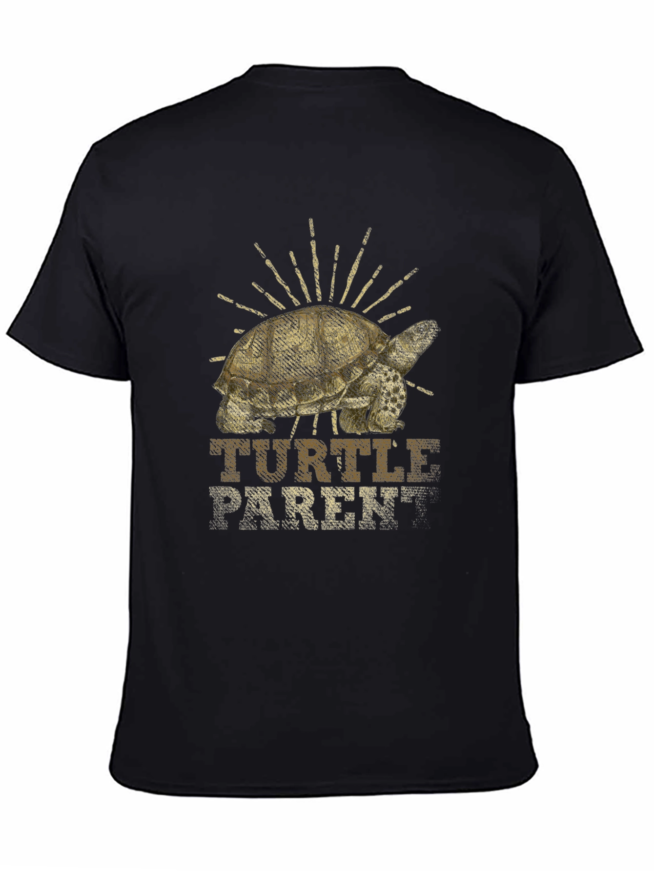 Turtle Parent T-Shirt - Black Graphic Tee