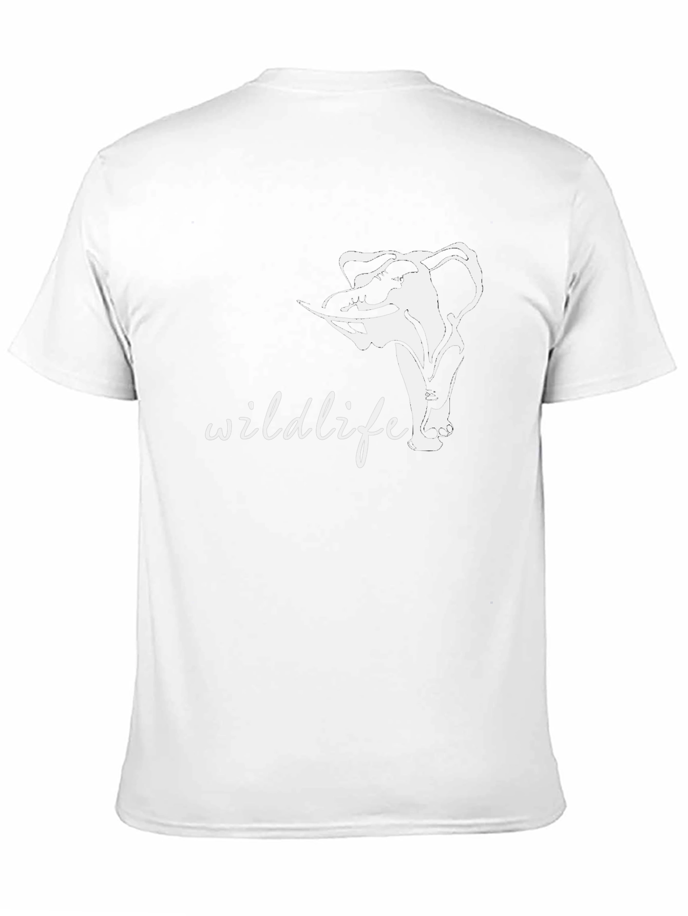 Wildlife Elephant Graphic Black T-Shirt