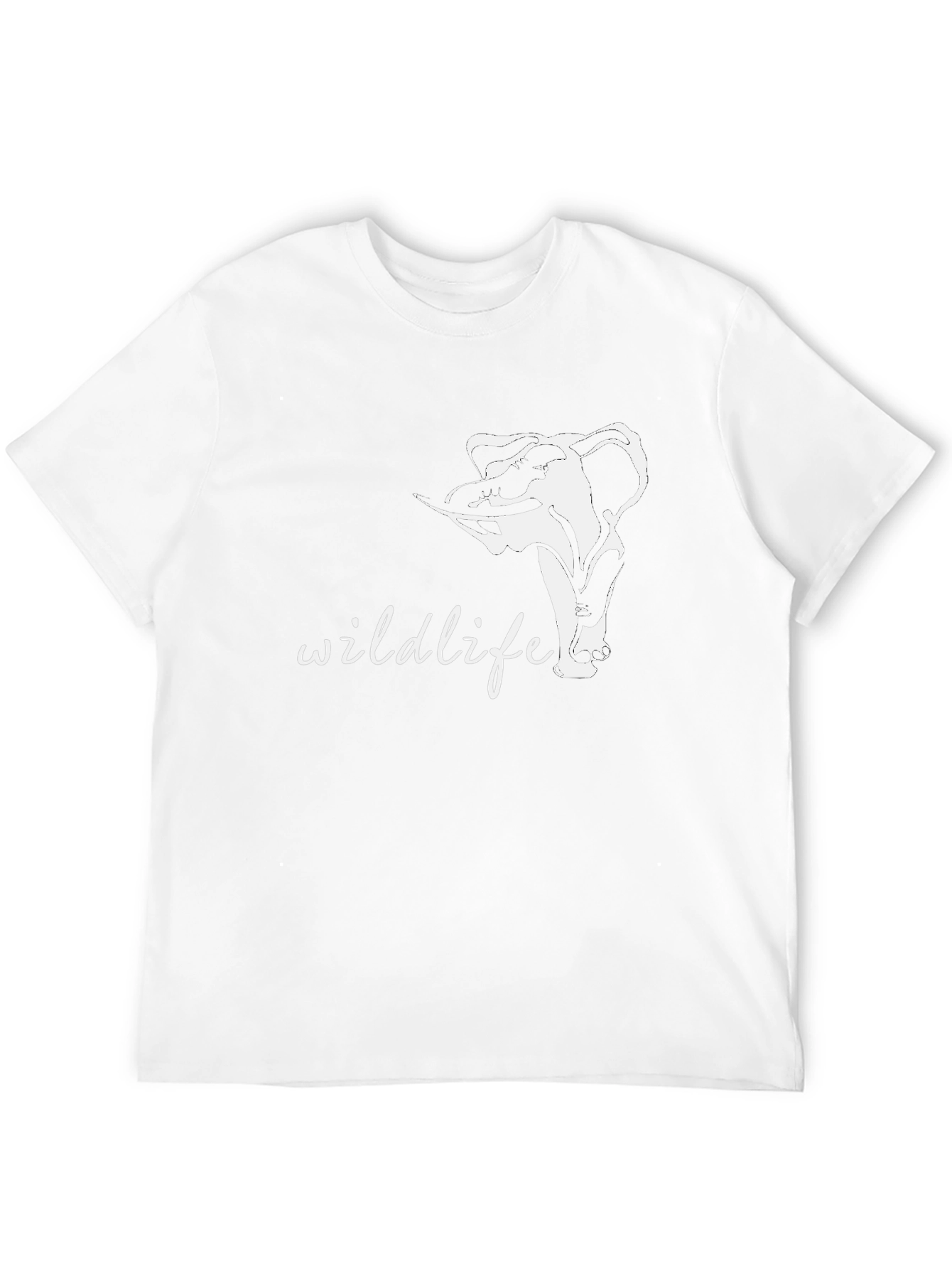 Wildlife Elephant Graphic Black T-Shirt