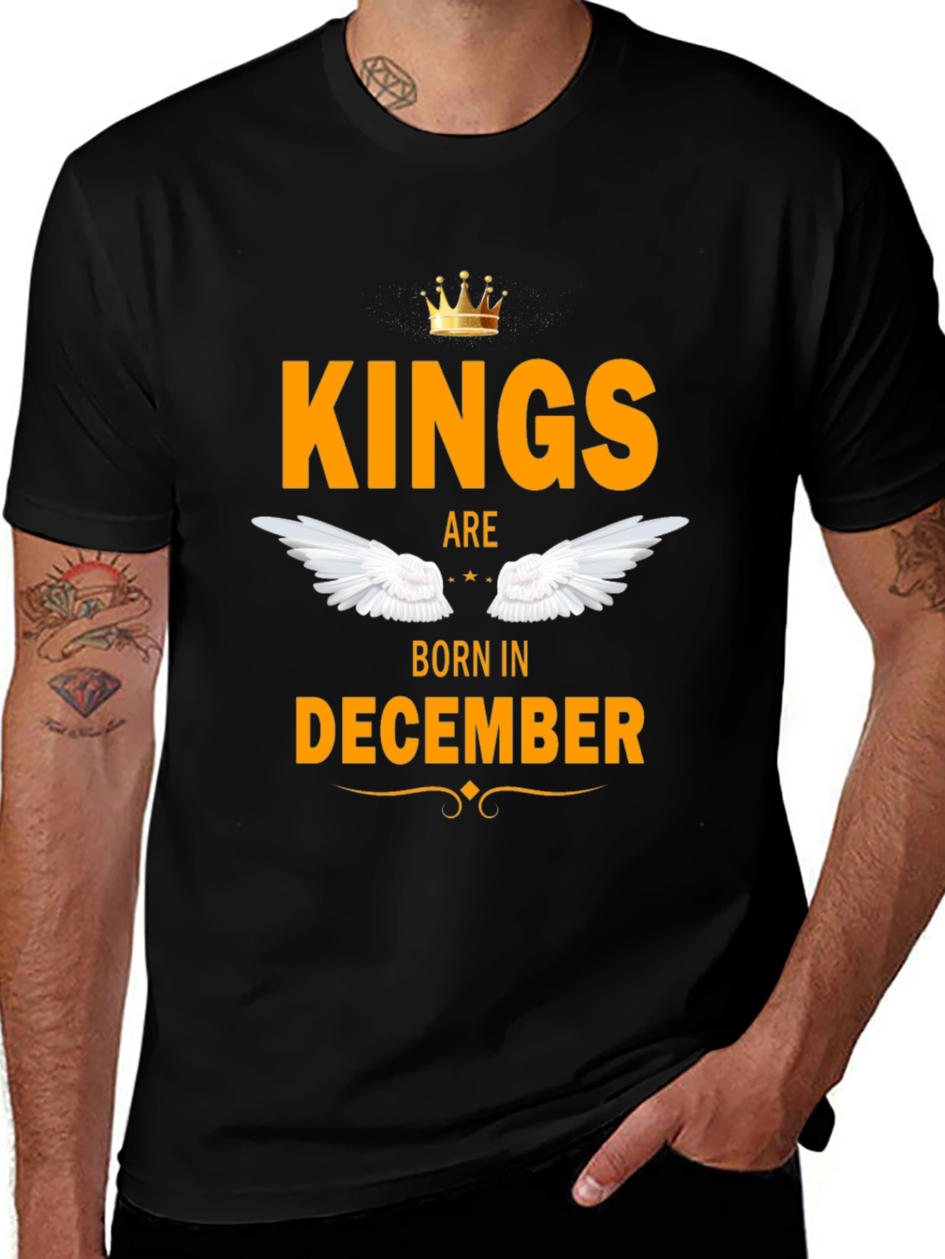 Kings Born in December Black T-Shirt