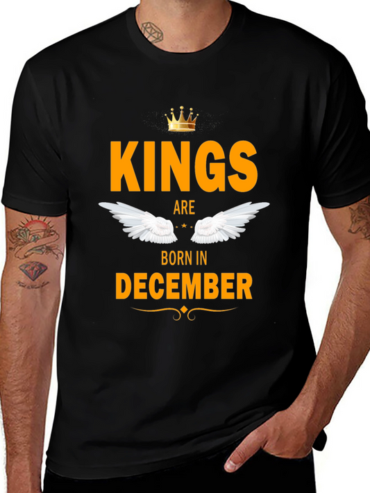 Kings Born in December Black T-Shirt