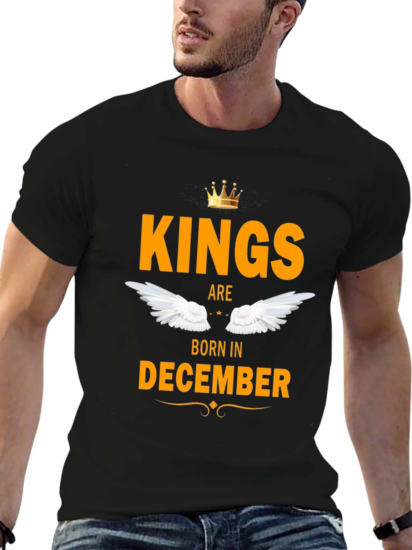 Kings Born in December Black T-Shirt