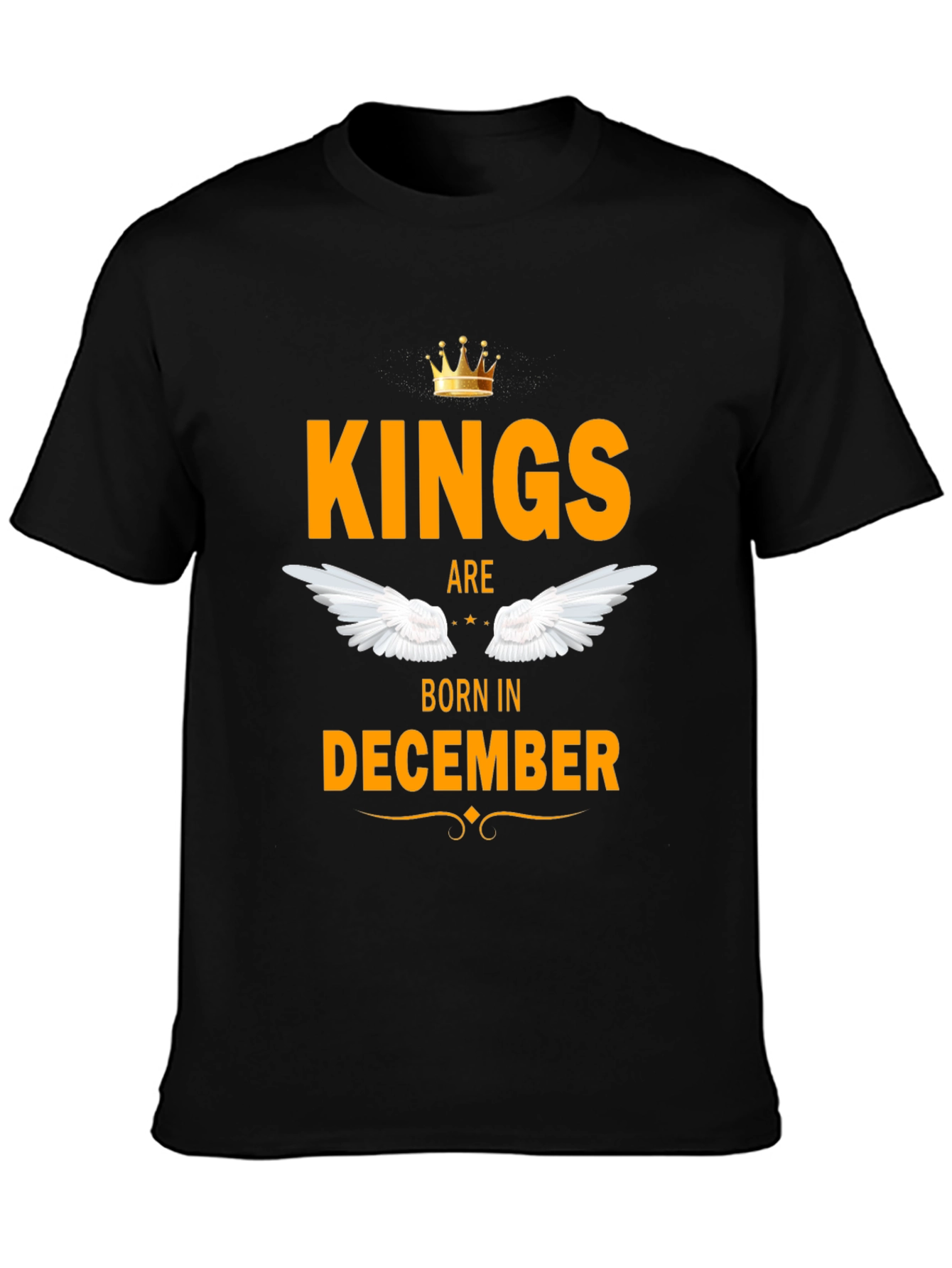 Kings Born in December Black T-Shirt