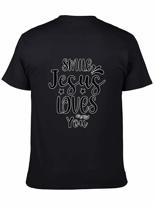 Smile Jesus Loves You Graphic T-Shirt