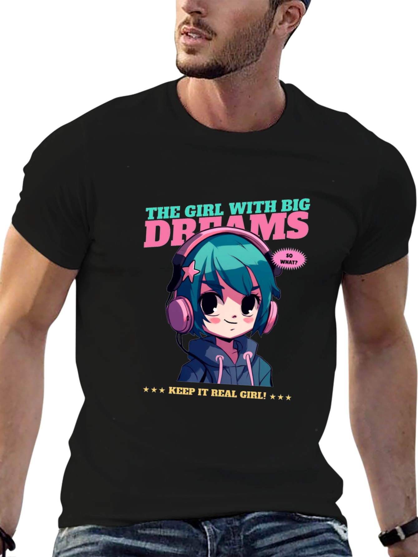 Girl with Big Dreams Graphic T-Shirt