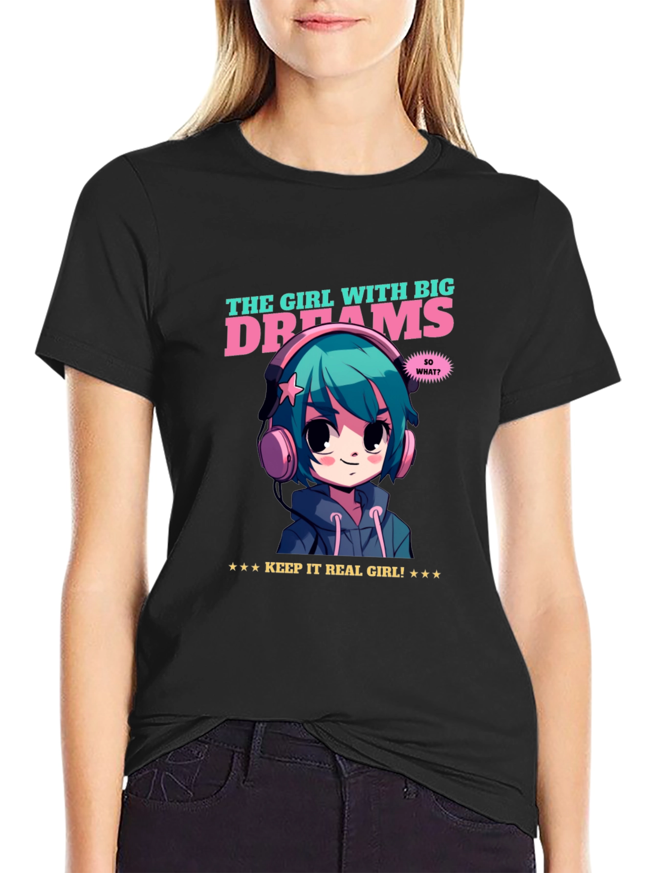 Girl with Big Dreams Graphic T-Shirt
