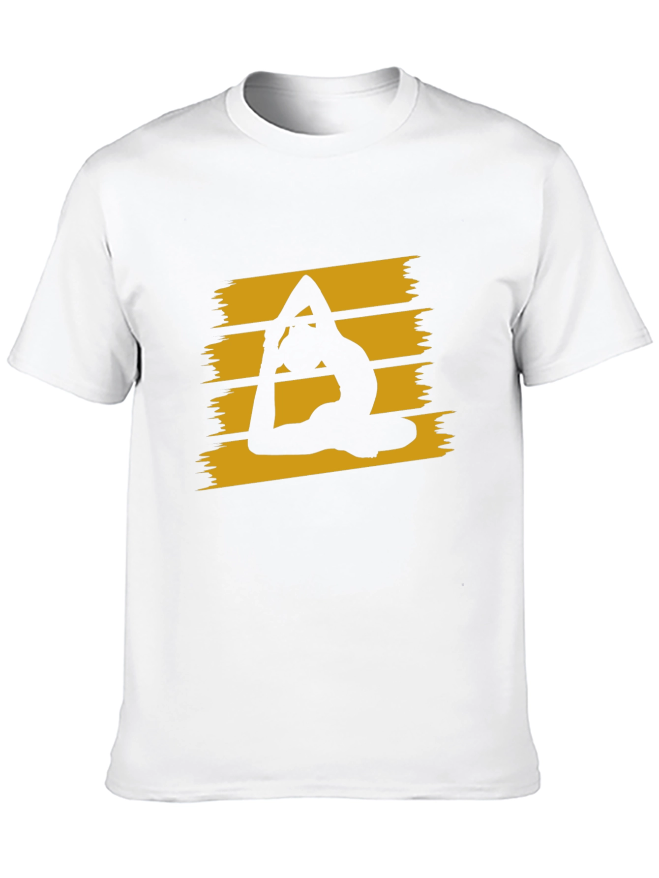 Yoga Pose Graphic Tee - Stylish Black Cotton T-Shirt