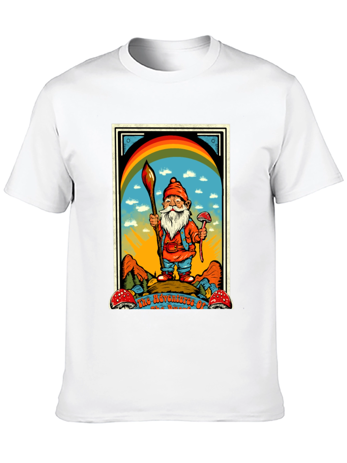 Whimsical Gnome Graphic Tee - Adventures Await!