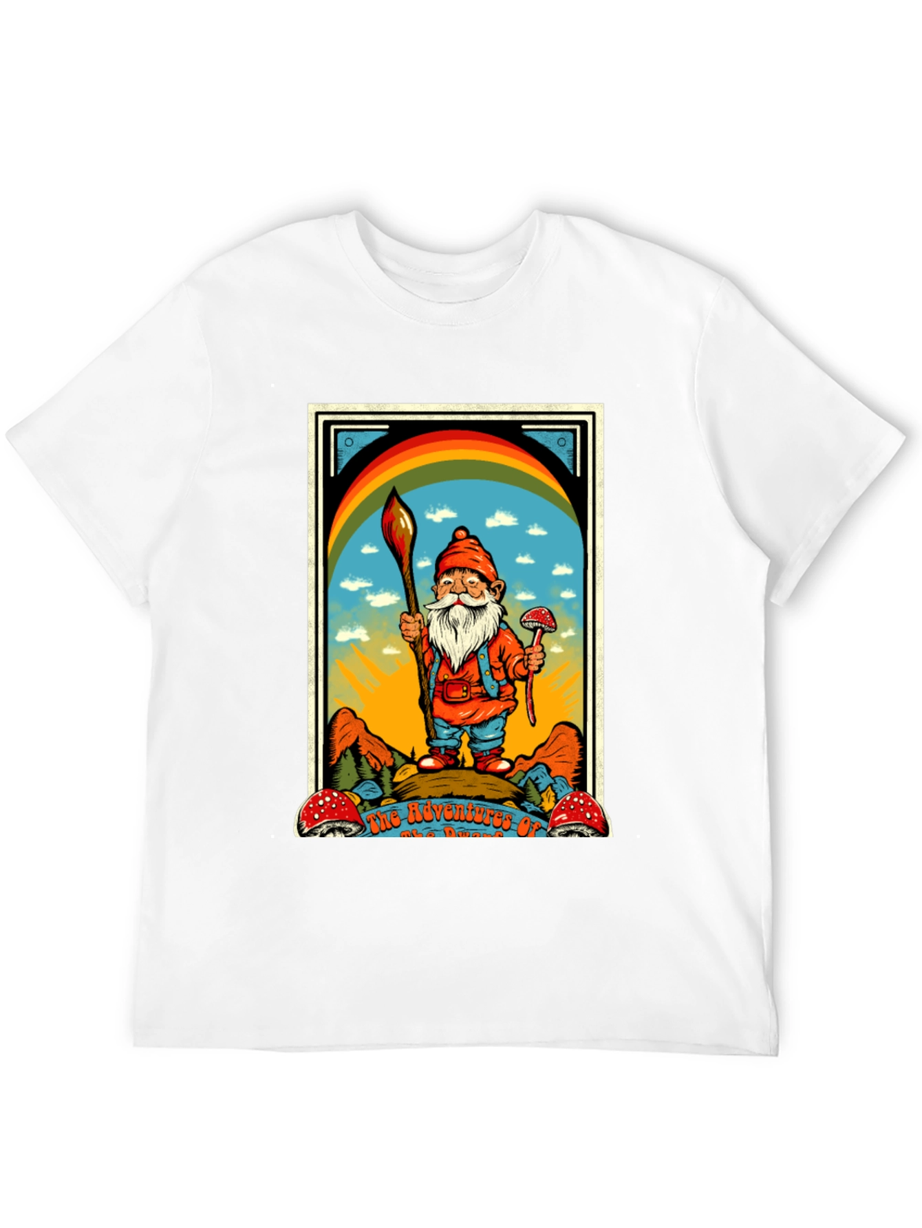 Whimsical Gnome Graphic Tee - Adventures Await!