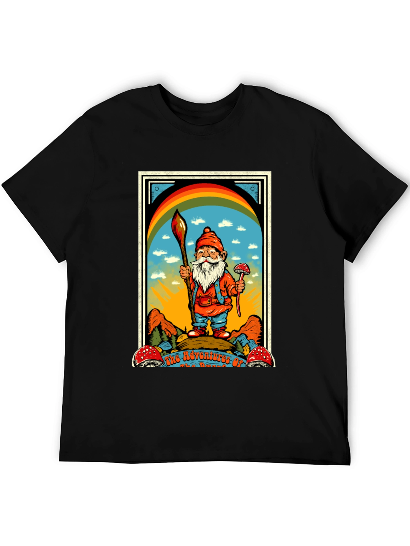 Whimsical Gnome Graphic Tee - Adventures Await!