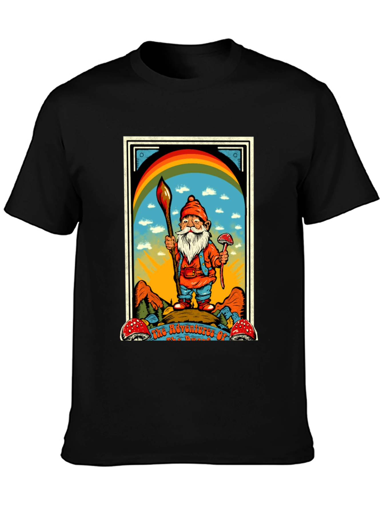 Whimsical Gnome Graphic Tee - Adventures Await!