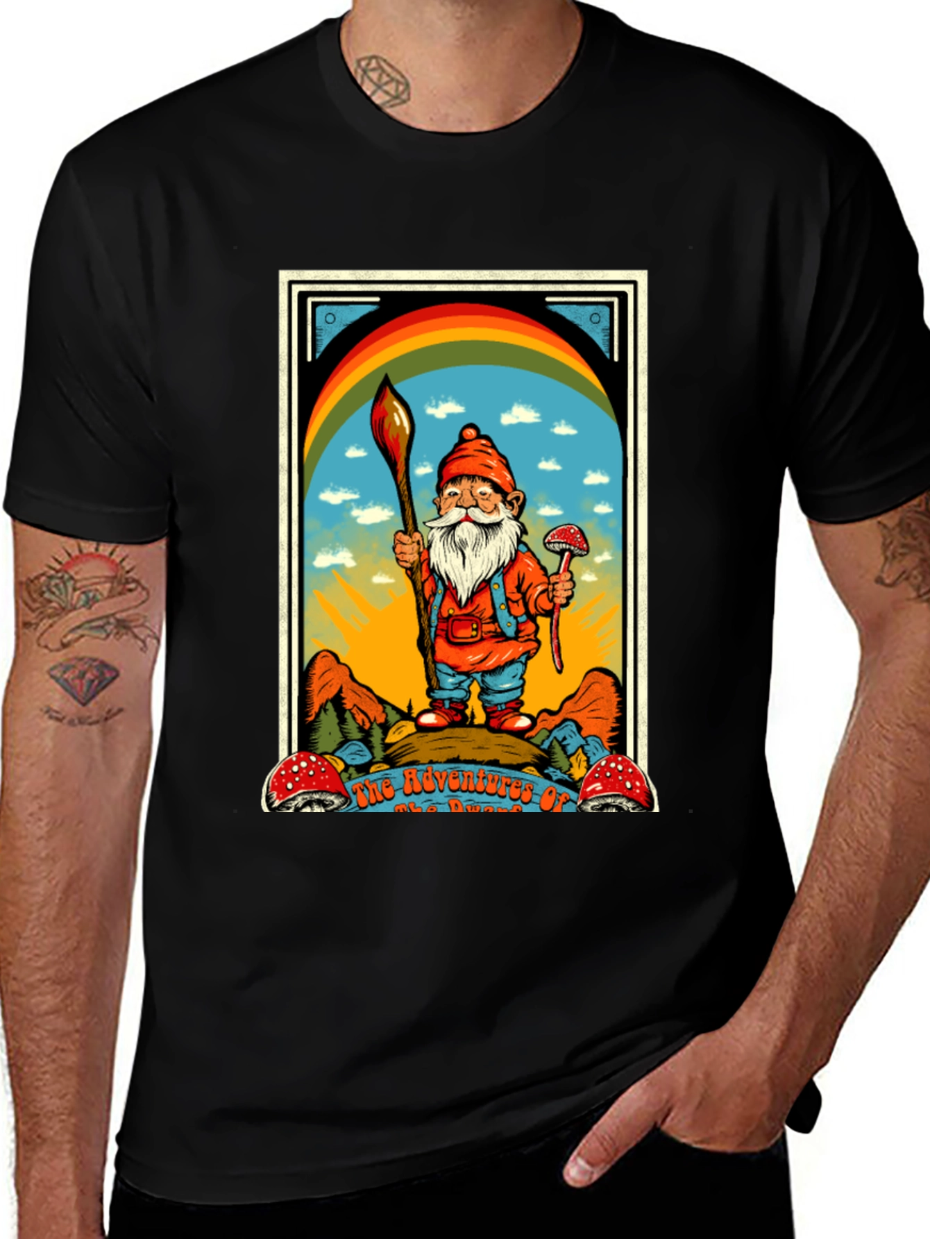 Whimsical Gnome Graphic Tee - Adventures Await!