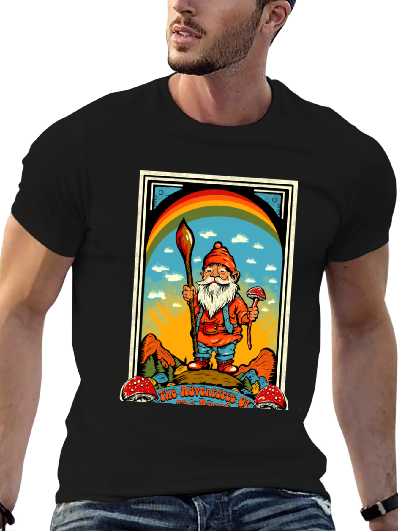 Whimsical Gnome Graphic Tee - Adventures Await!