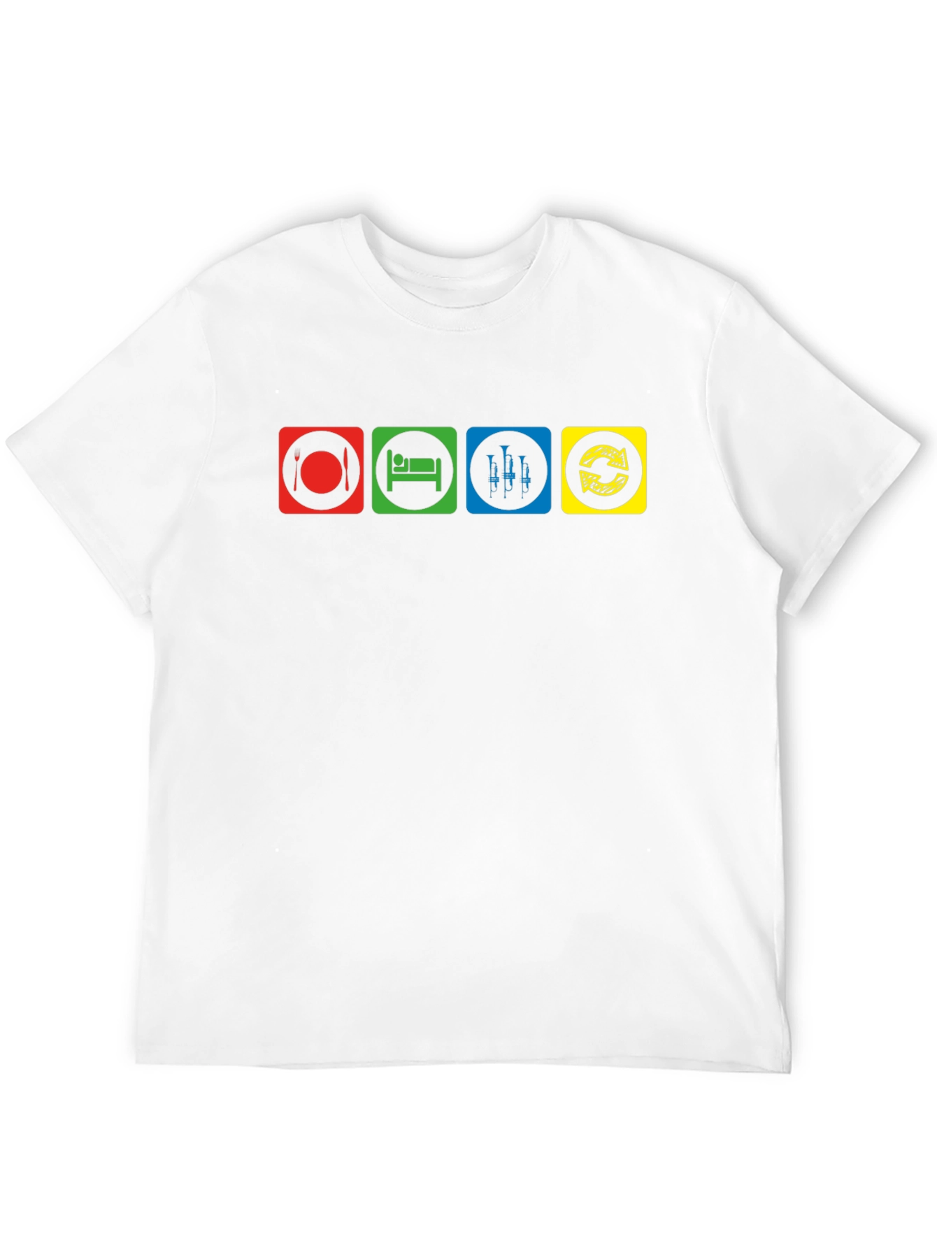 Eat Sleep Trumpet Repeat Black T-Shirt