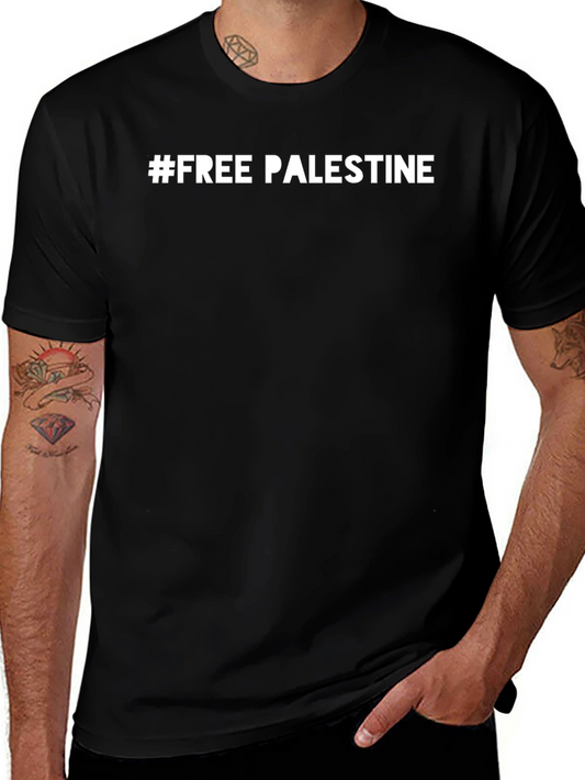 Free Palestine T-Shirt - Black Activist Tee