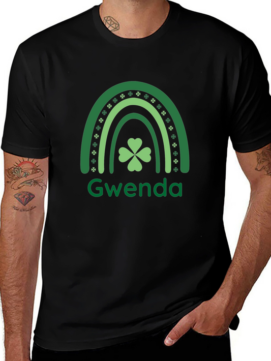 St. Patricks Day Gwenda Shamrock Rainbow T-Shirt